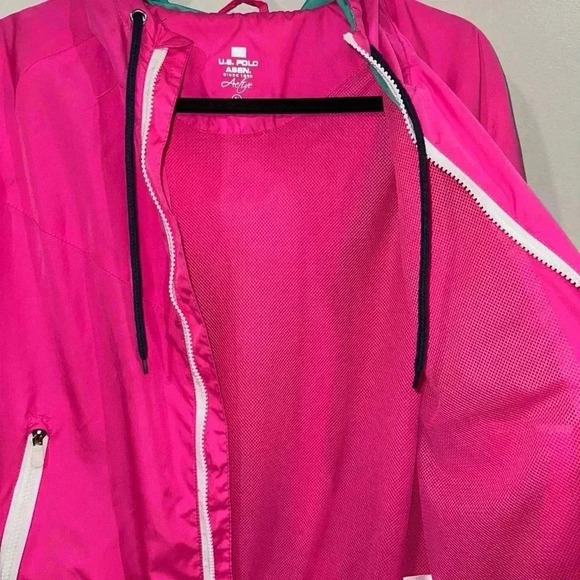 U.S Polo Assn Women’s Pink Windbreaker Size Large - Picture 9 of 11